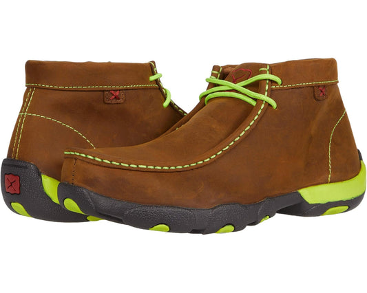 Men's Twisted X Work MDMST02 Distressed Saddle/Neon Yellow