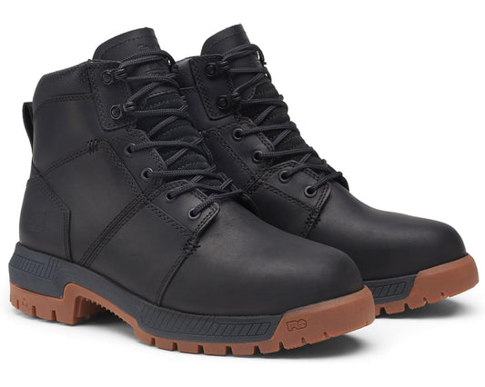 Men's Timberland PRO Montauk 6 Inch Steel Safety Toe Black/Gum