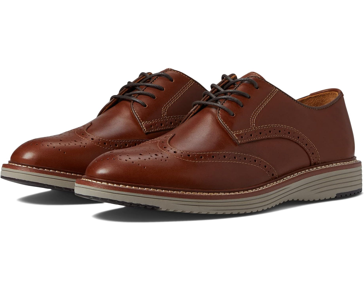 Men's Johnston & Murphy Upton Wing Tip Tan Full Grain