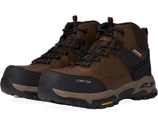 Men's SKECHERS Work Arch Fit Tarver Comp Toe Brown