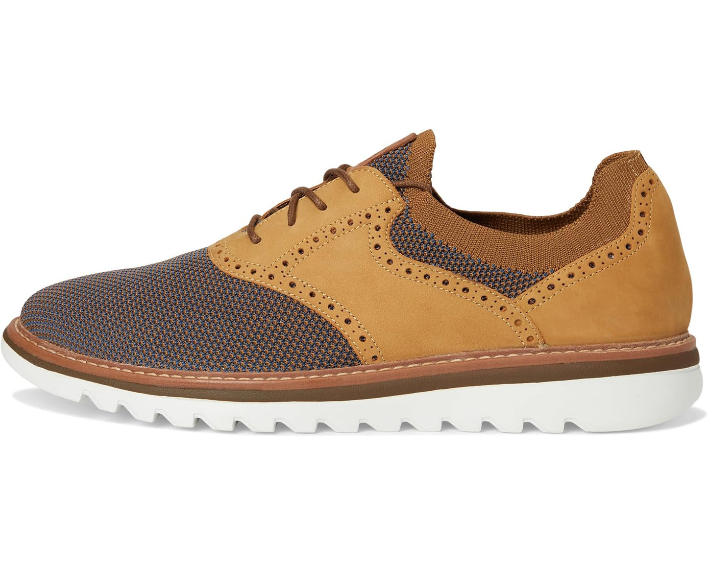 Men's Johnston & Murphy Braydon Saddle Tan Multi Knit/Tan Full Grain