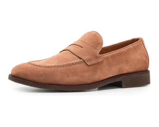 Men's Peter Millar Madison Suede Penny Loafer Dark Jute