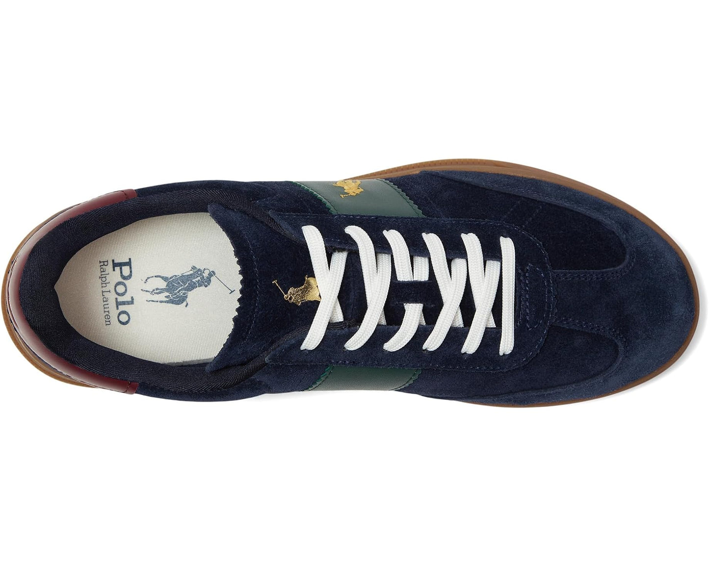Men's Polo Ralph Lauren Heritage Aera Suede Sneakers Navy/Wine/Forest 1
