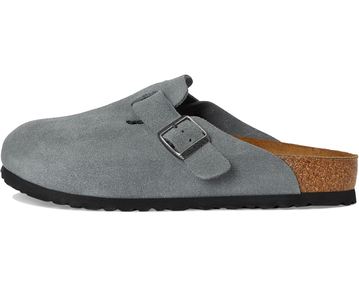 Men's Birkenstock Boston Soft Footbed - Suede Basalt Gray
