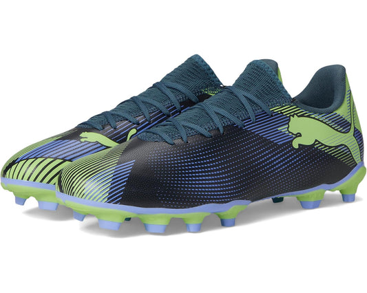 Men's PUMA Future 7 Play Firm Ground/Artificial Ground Soccer Cleats Gray Skies-Elektro Purple-Fizzy Apple-Puma White