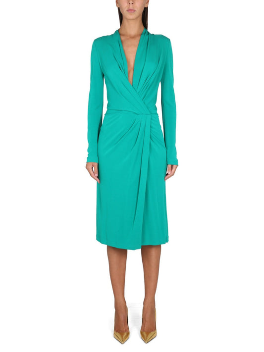 Alberta Ferretti Women V-Neck Dress