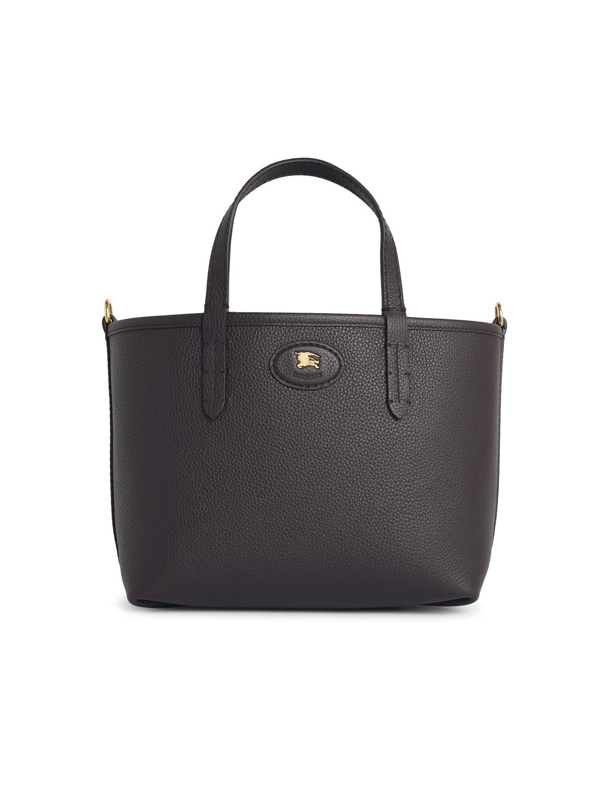 Burberry 'Tote Bloomsbury' 'Peat' Mini Reversible Brown Leather Bag Women