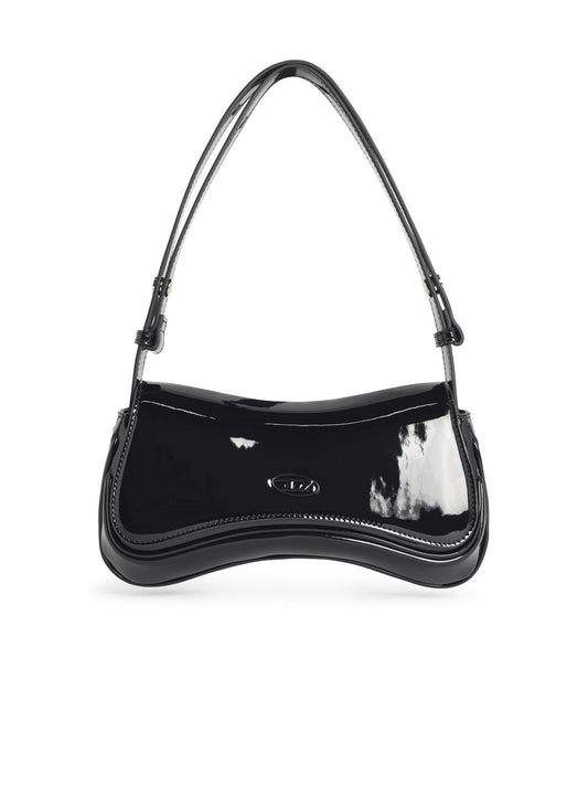 Diesel 'Play' Black Patent Leather Clutch Women