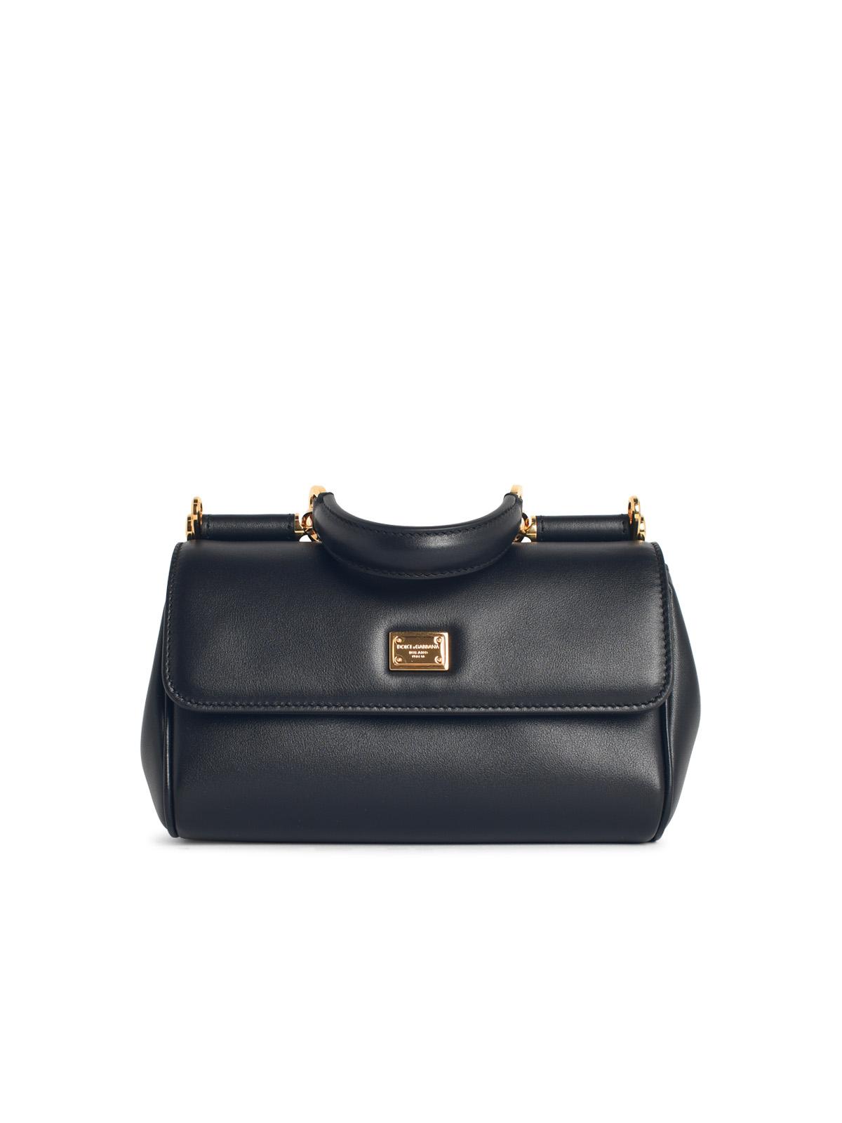 Dolce & Gabbana 'My Sicily' Black Leather Handbag Women