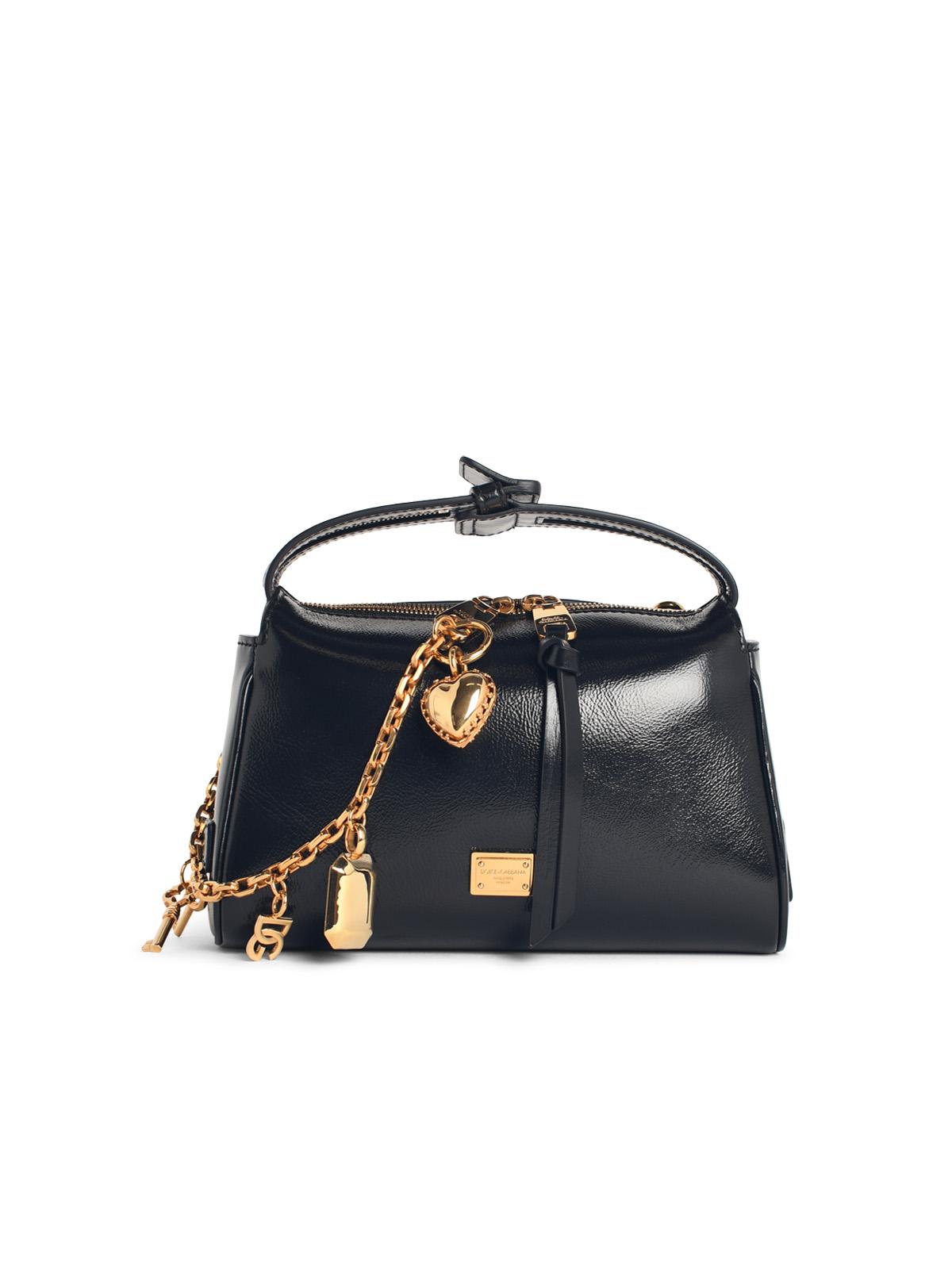 Dolce & Gabbana 'Vittoria' Black Leather Handbag Women