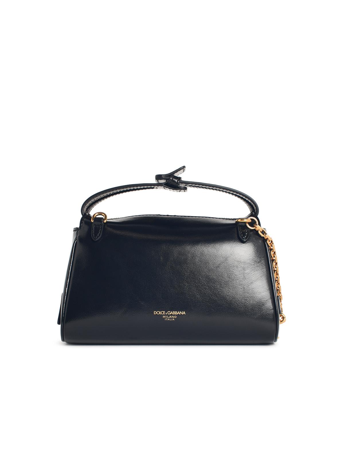 Dolce & Gabbana 'Vittoria' Black Leather Handbag Women