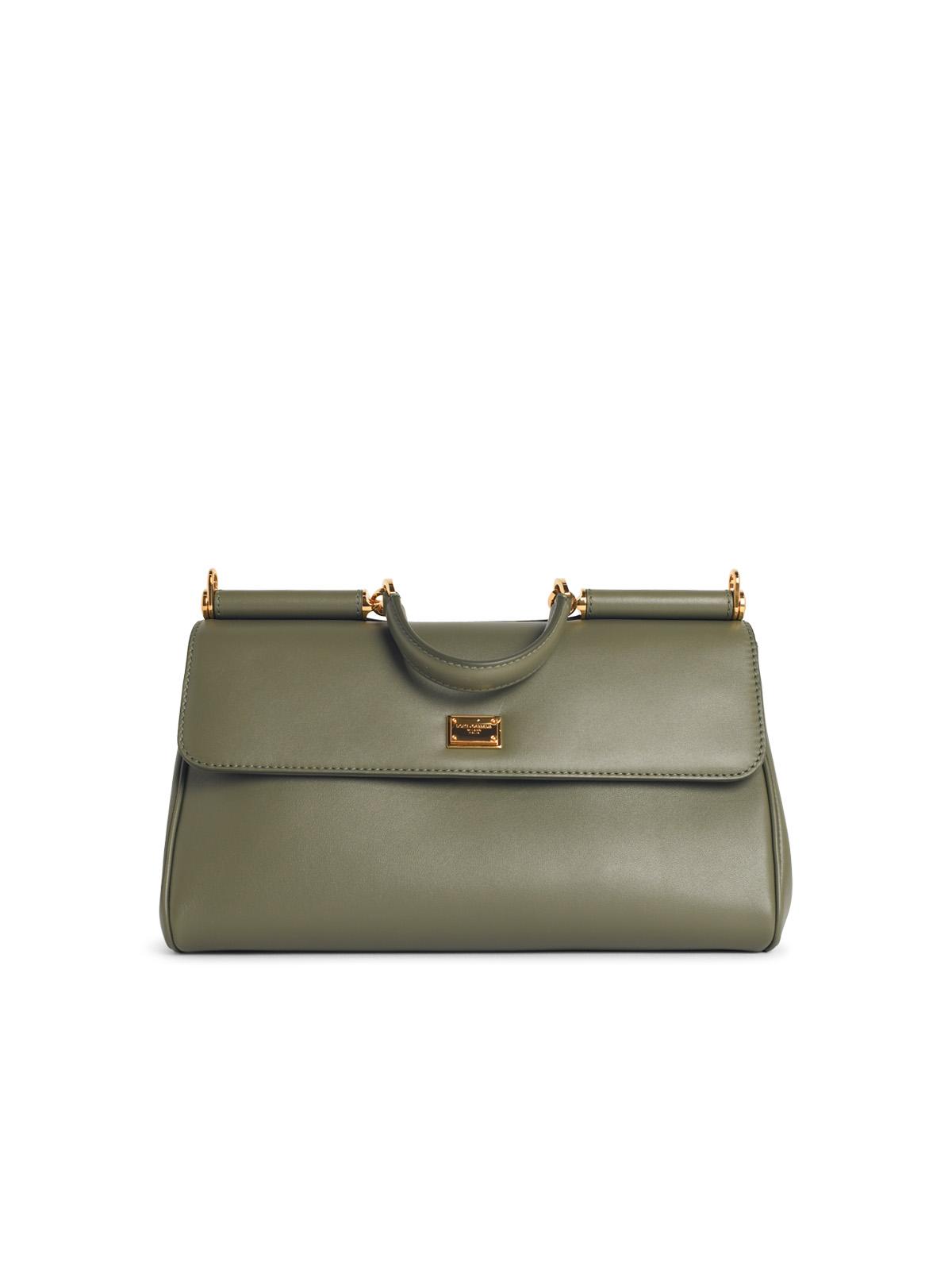 Dolce & Gabbana Ìmy Sicilyì Medium Handbag In Green Leather Women