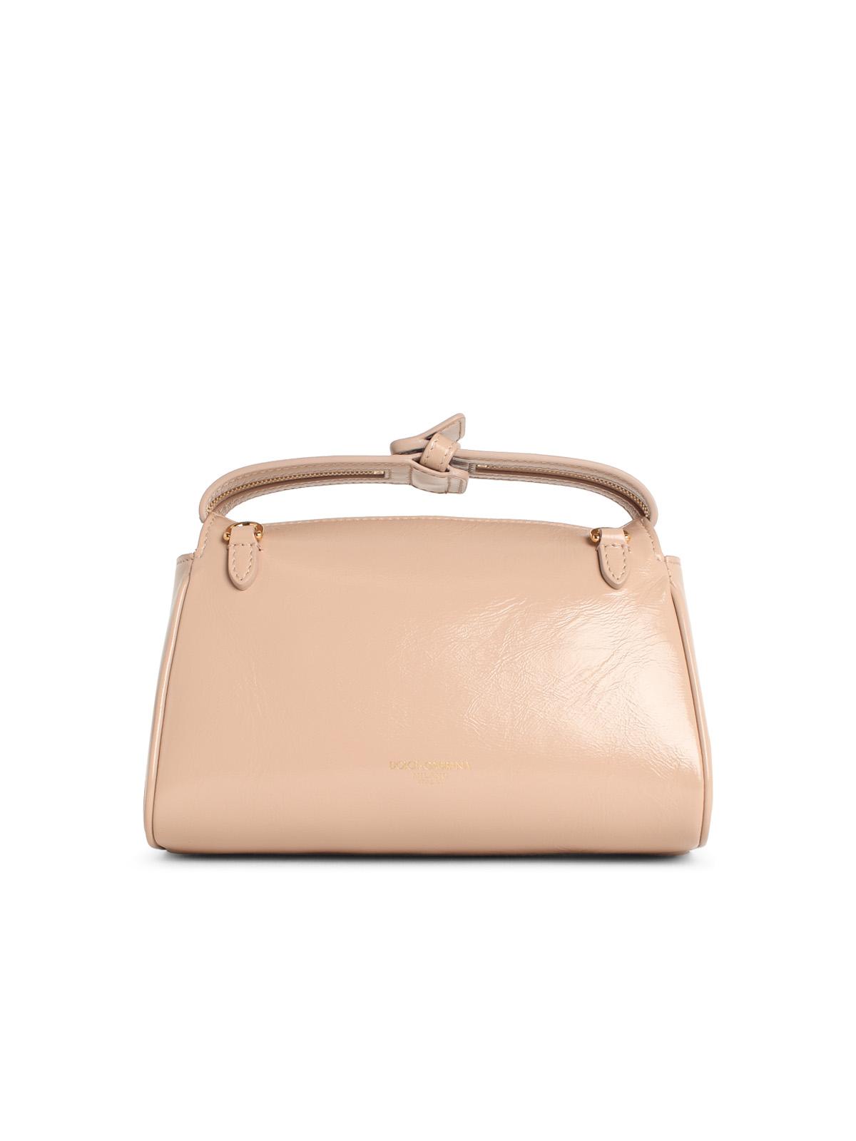 Dolce & Gabbana 'Vittoria' Leather Handbag Nude Women