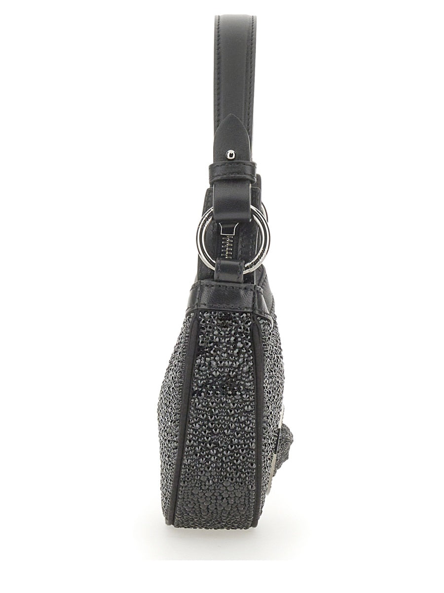 Versace Women Mini Hobo Bag With Crystals