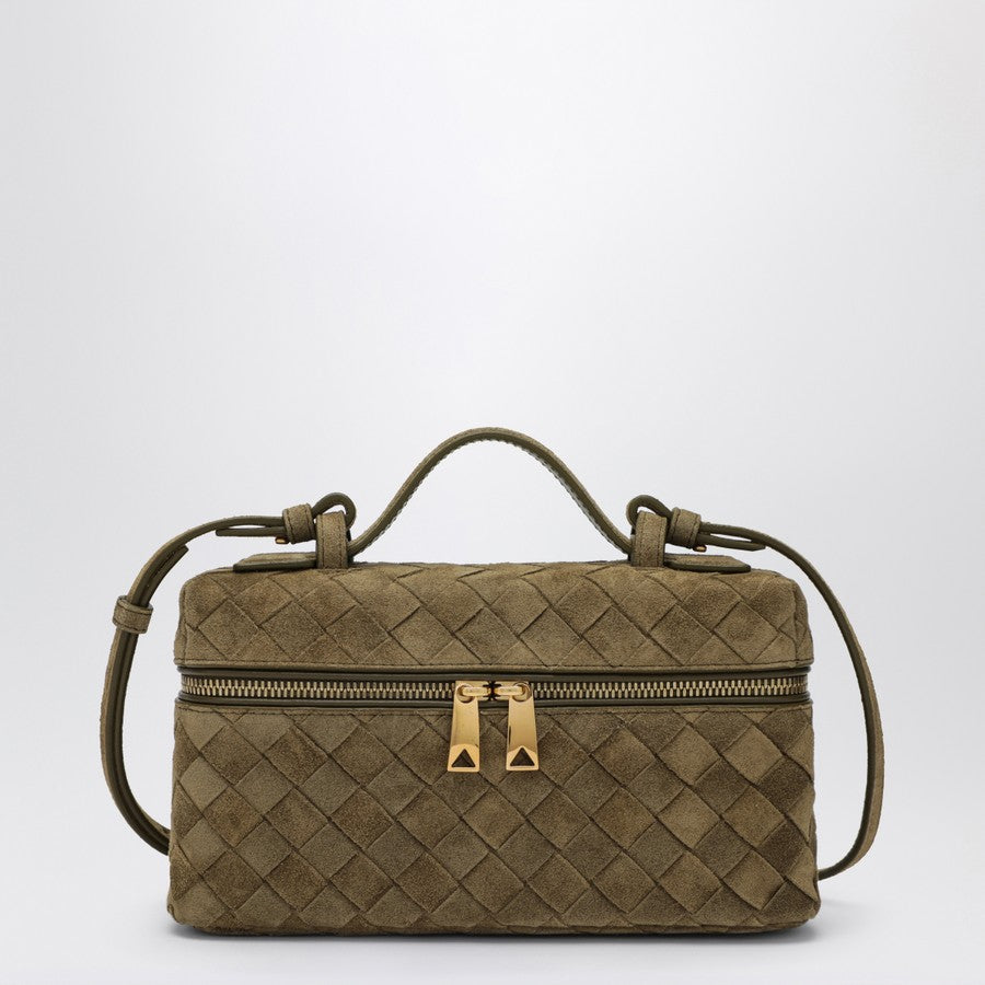 Bottega Veneta Women Bang Bang Vanity Case Mud Suede Bag