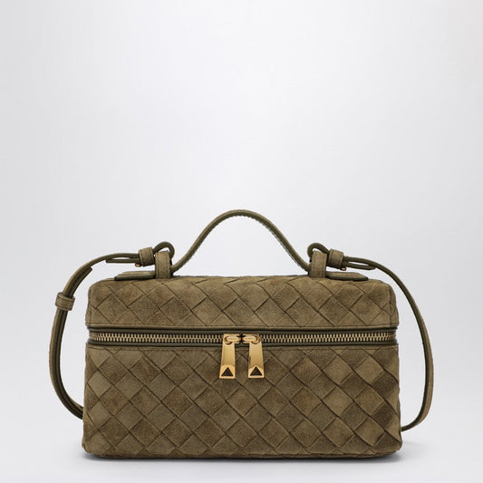 Bottega Veneta Women Bang Bang Vanity Case Mud Suede Bag