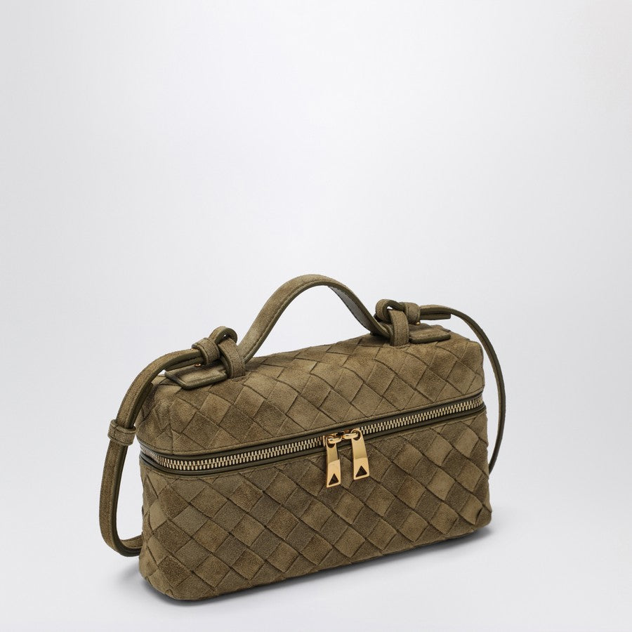 Bottega Veneta Women Bang Bang Vanity Case Mud Suede Bag