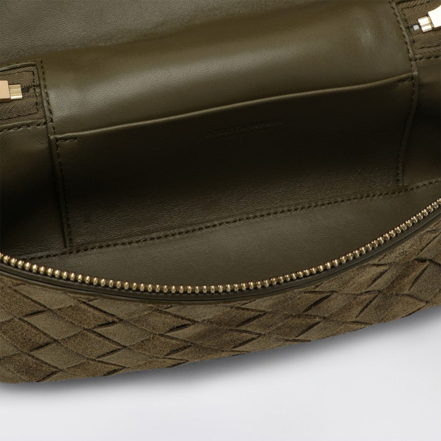 Bottega Veneta Women Bang Bang Vanity Case Mud Suede Bag
