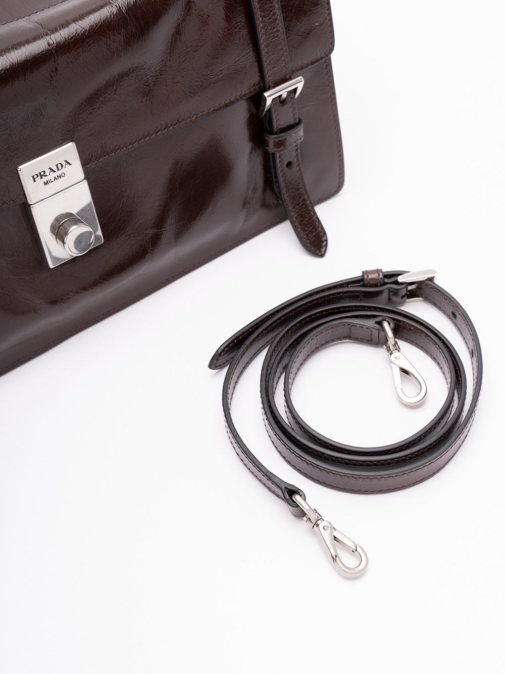 Prada Women Leather Shoulder Bag