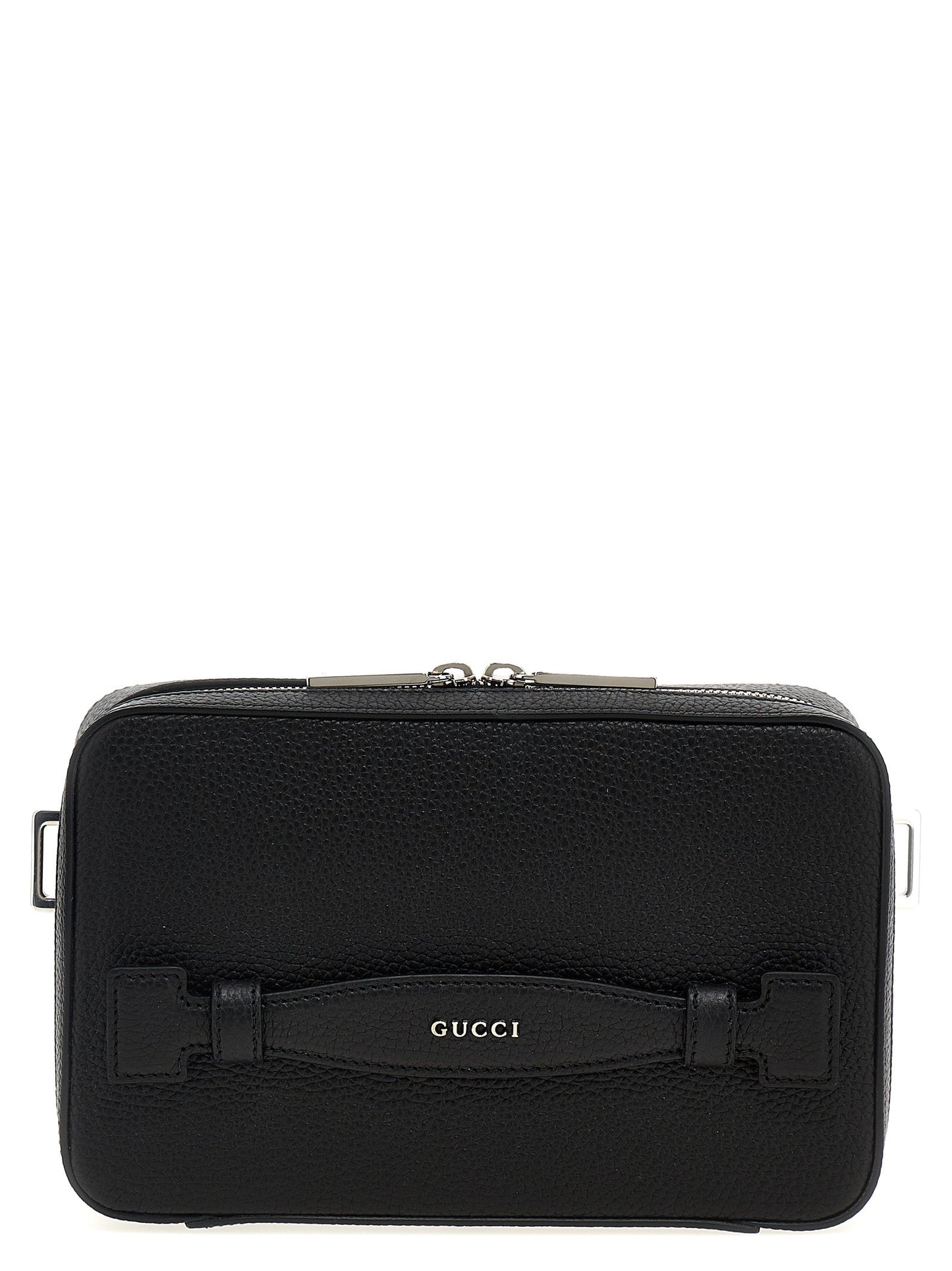 Gucci Men Logo Leather Shoulder Strap