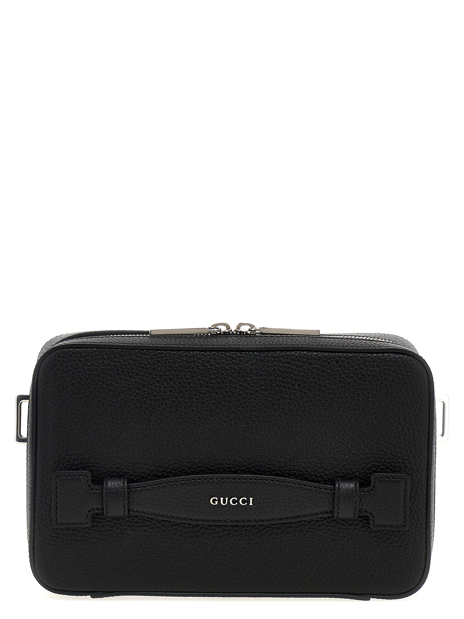 Gucci Men Logo Leather Shoulder Strap