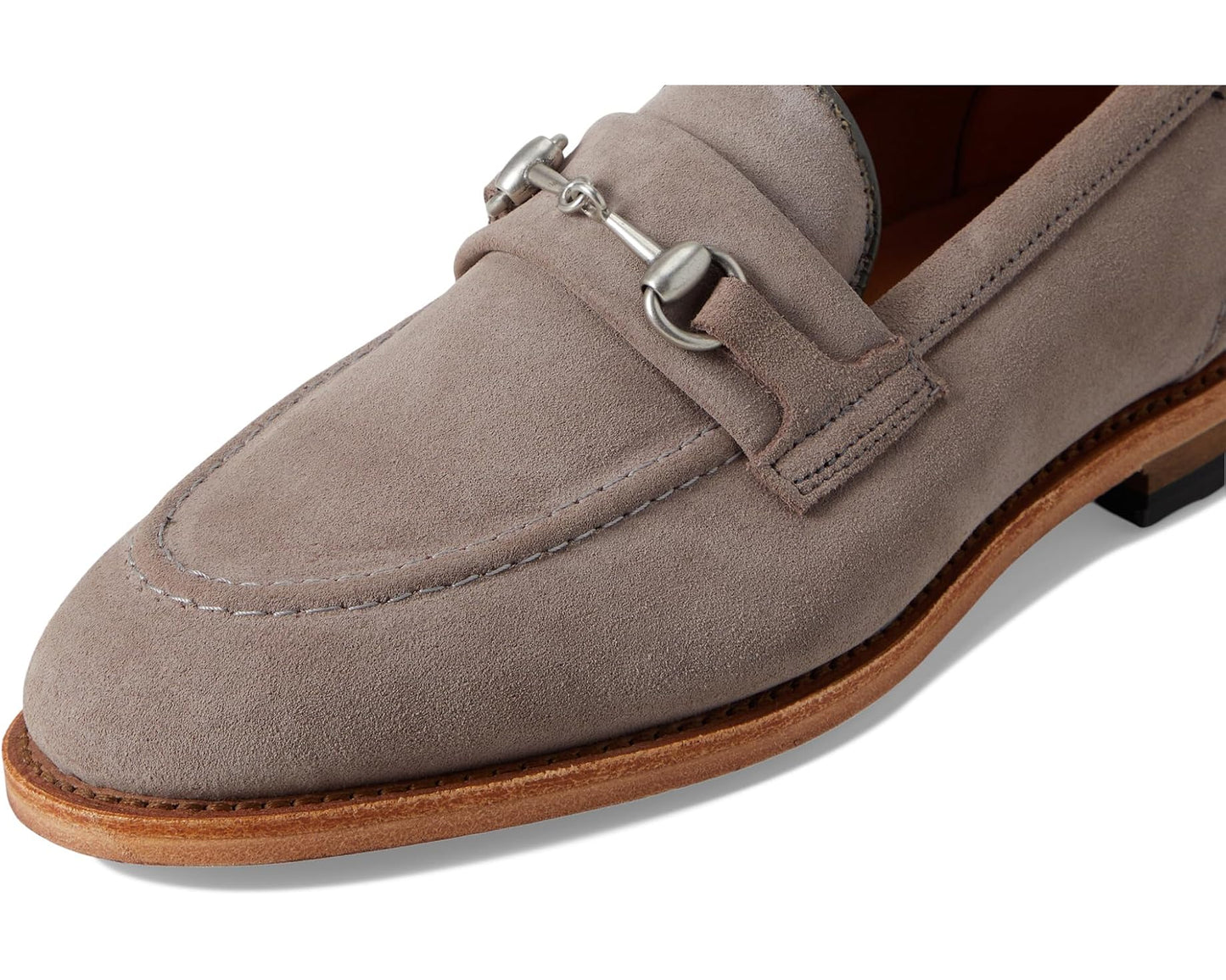 Men's Allen Edmonds Randolphbit Loafer/Moc Shoes Pewter Suede