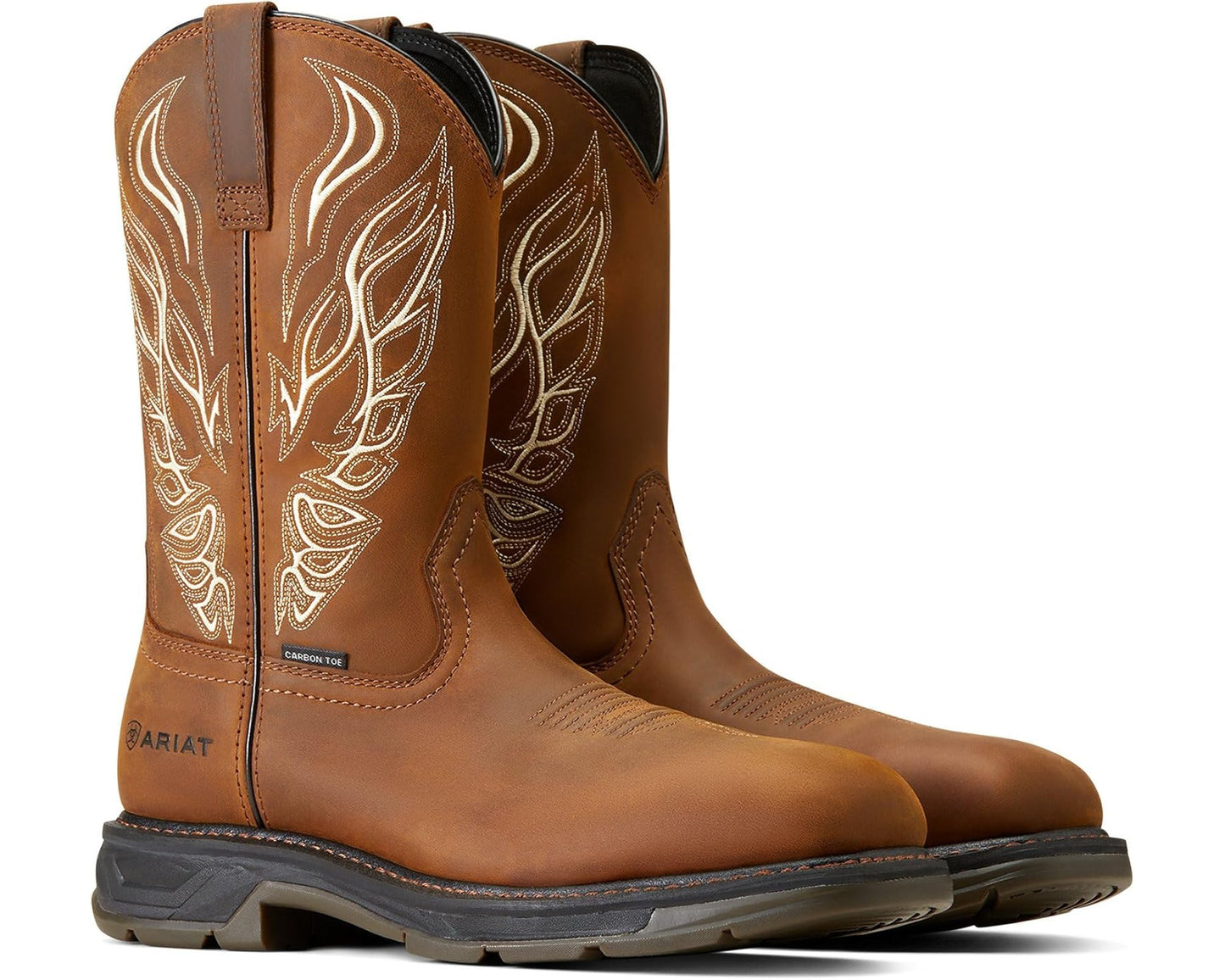 Men's Ariat WorkHog XT Phoenix Carbon Toe Work Boots Distressed Brown
