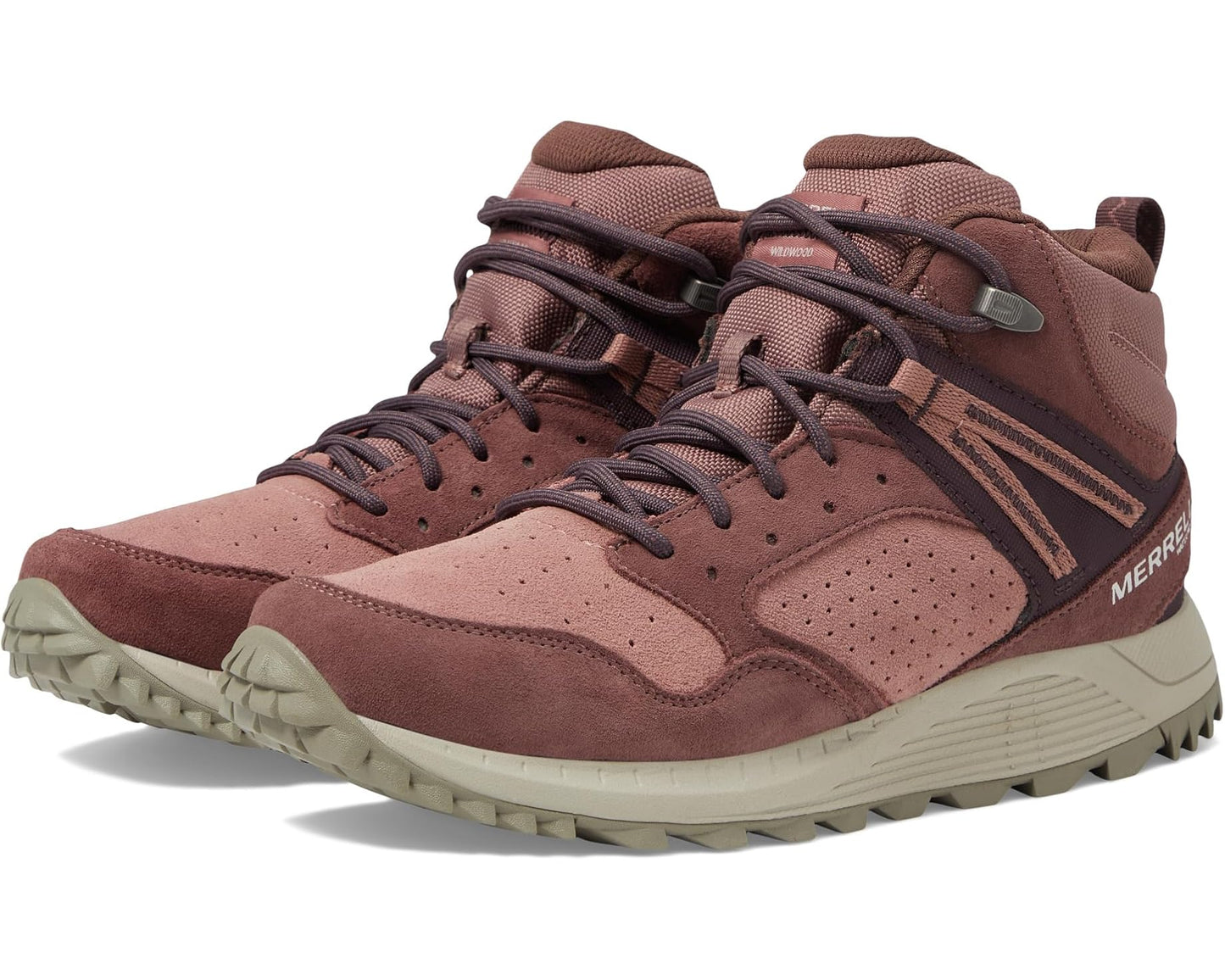 Men's Merrell Wildwood Mid LTR Waterproof Marron/Burlwood