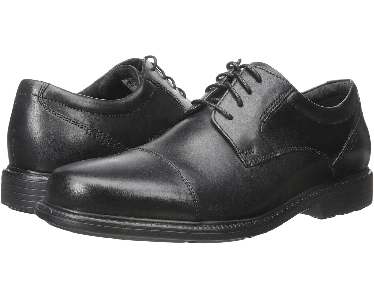Men's Rockport Charles Road Cap Toe Oxford Black Leather