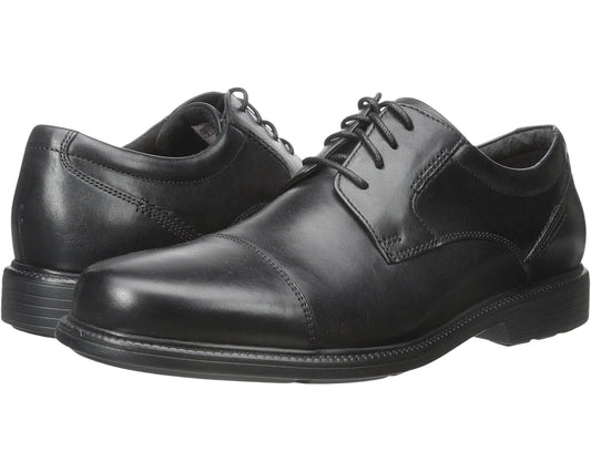 Men's Rockport Charles Road Cap Toe Oxford Black Leather