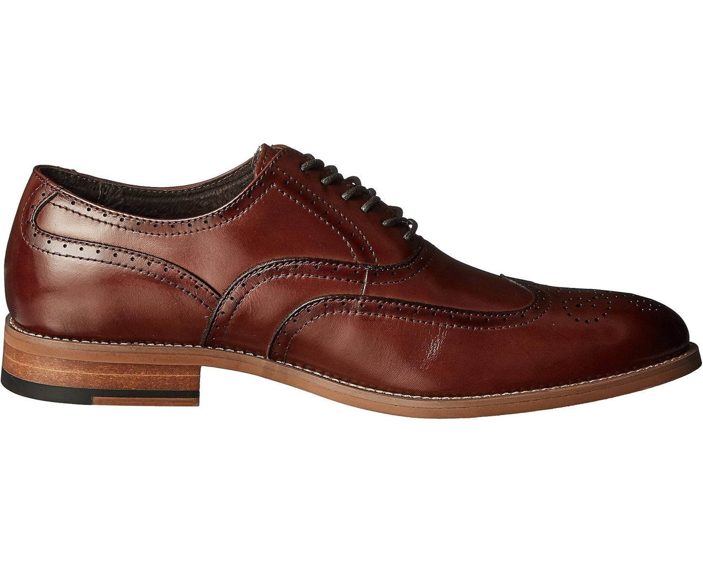 Men's Stacy Adams Dunbar Wingtip Oxford Cognac