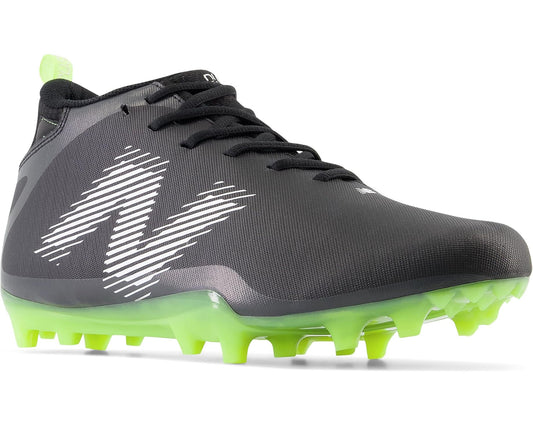 Men's New Balance Rush V4 Mid Lacrosse Cleats Black/Black