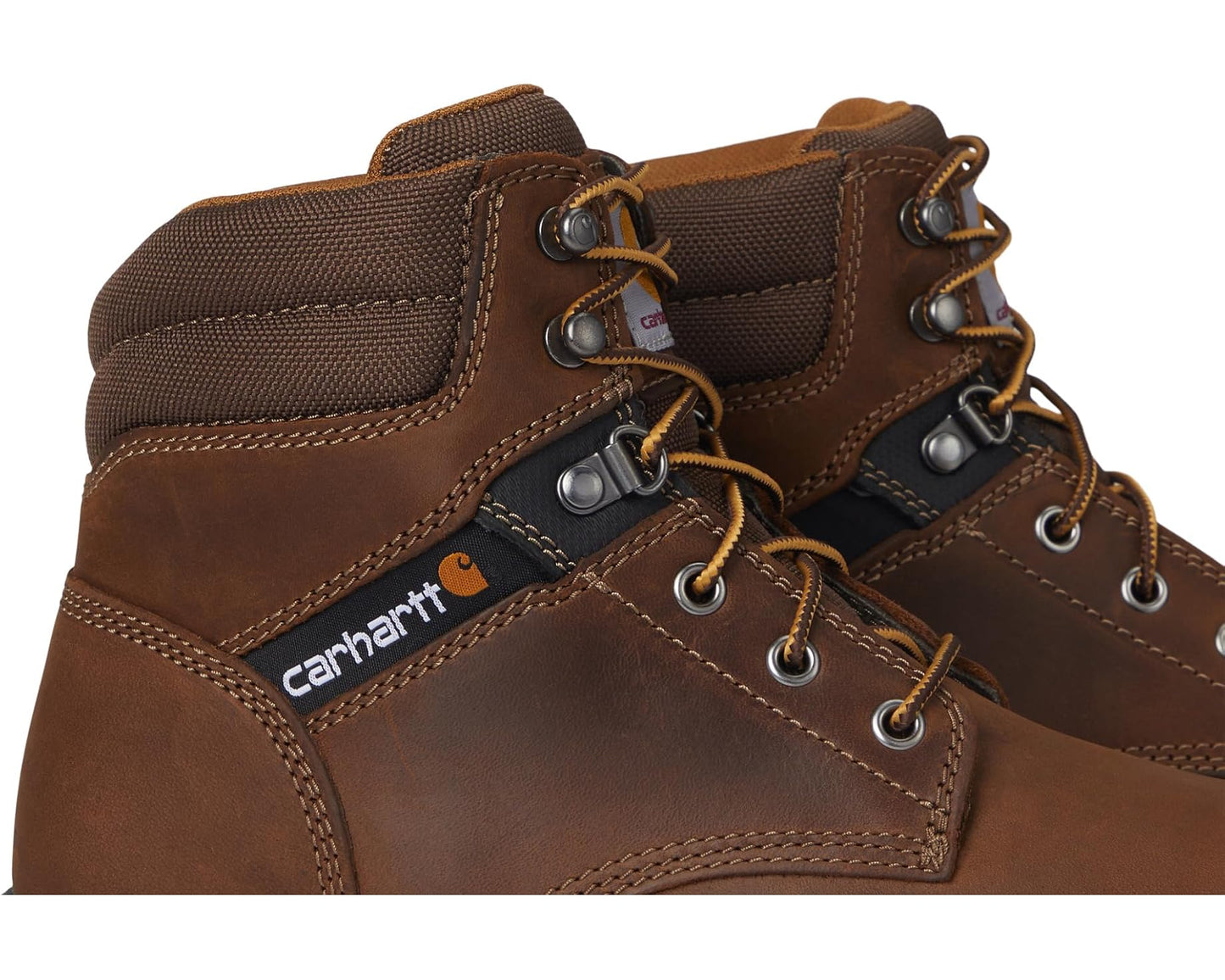 Men's Carhartt Traditional Welt 6 Steel Toe Work Boots Crazy Horse Brown Leather
