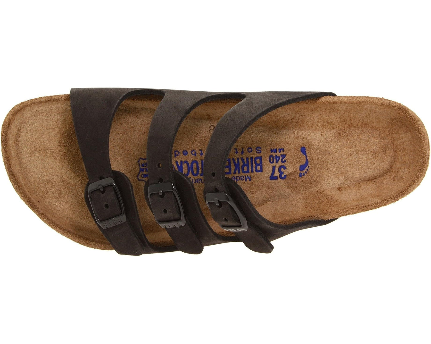 Unisex Birkenstock Florida Soft Footbed - Nubuck Black Nubuck