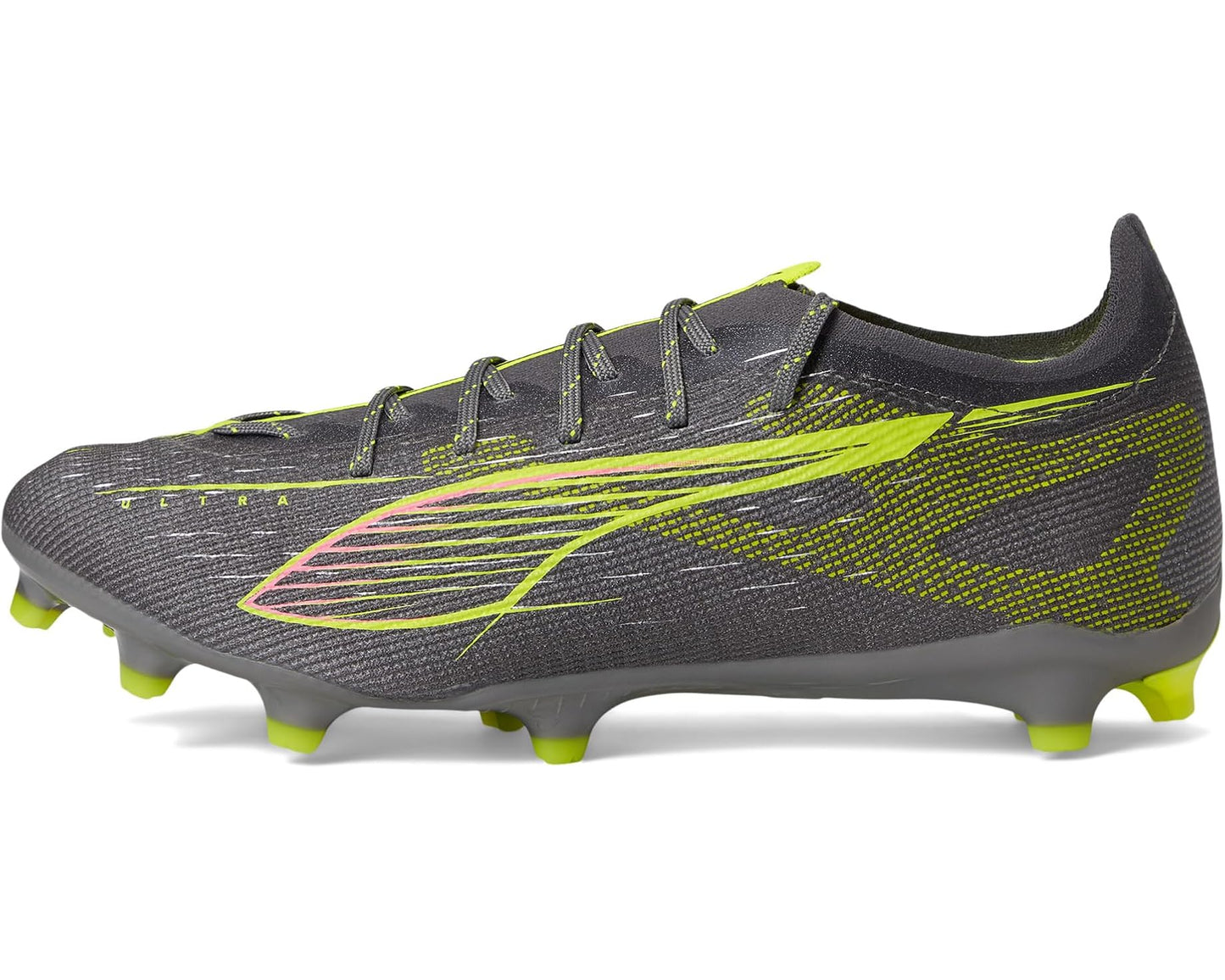 Men's PUMA Ultra 5 Pro Firm, Artificial Ground Soccer Cleats Matte Aged Silver-Yellow Alert-Sun Struck