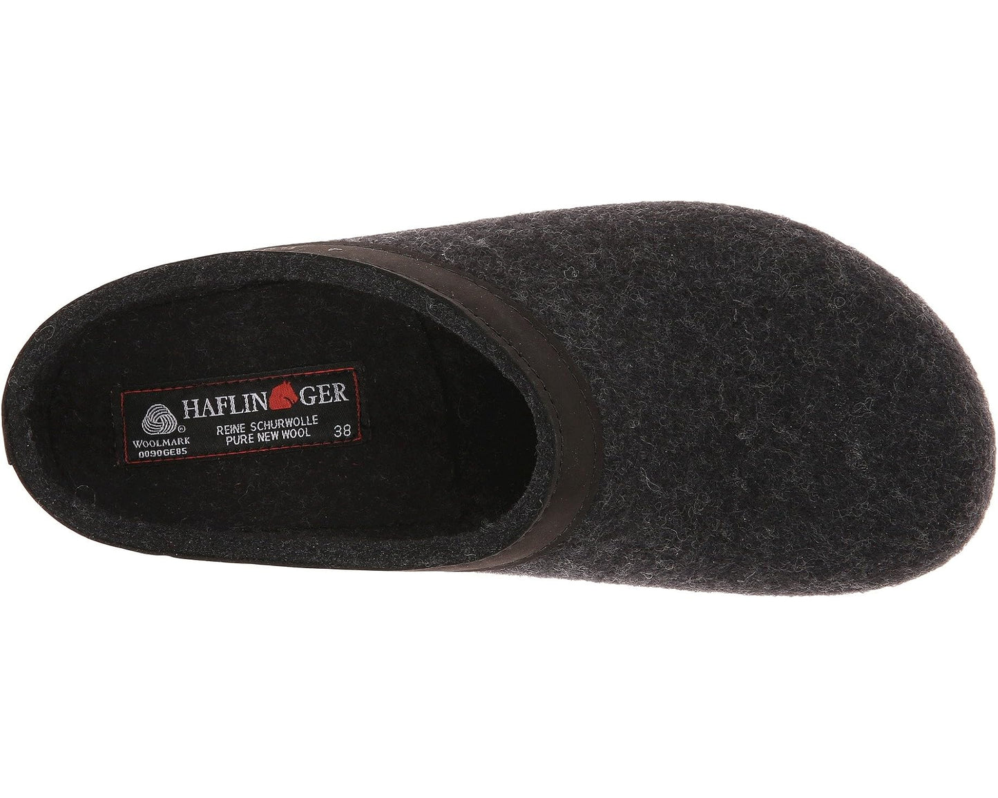 Unisex Haflinger GZL Leather Trim Grizzly Charcoal