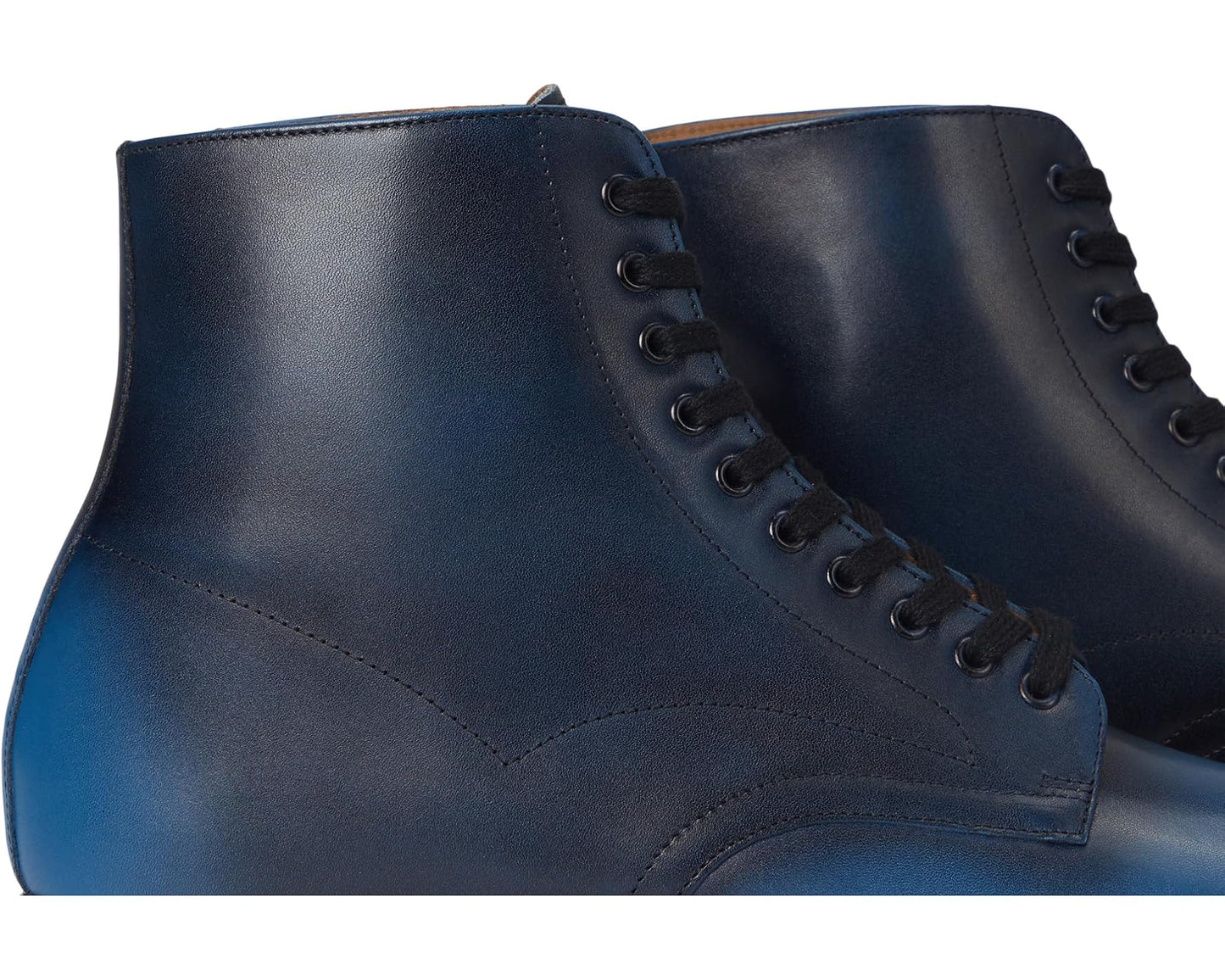 Men's Stacy Adams Madison Cap Toe Lace-Up Boots Blue