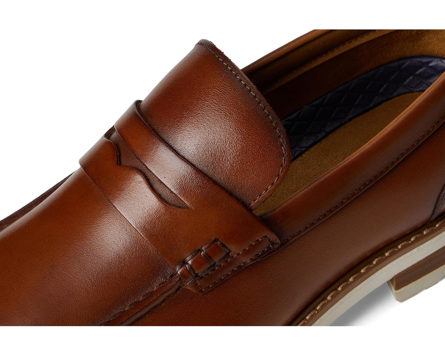 Men's Florsheim Renegade Moc Toe Penny Loafer Cognac Multi