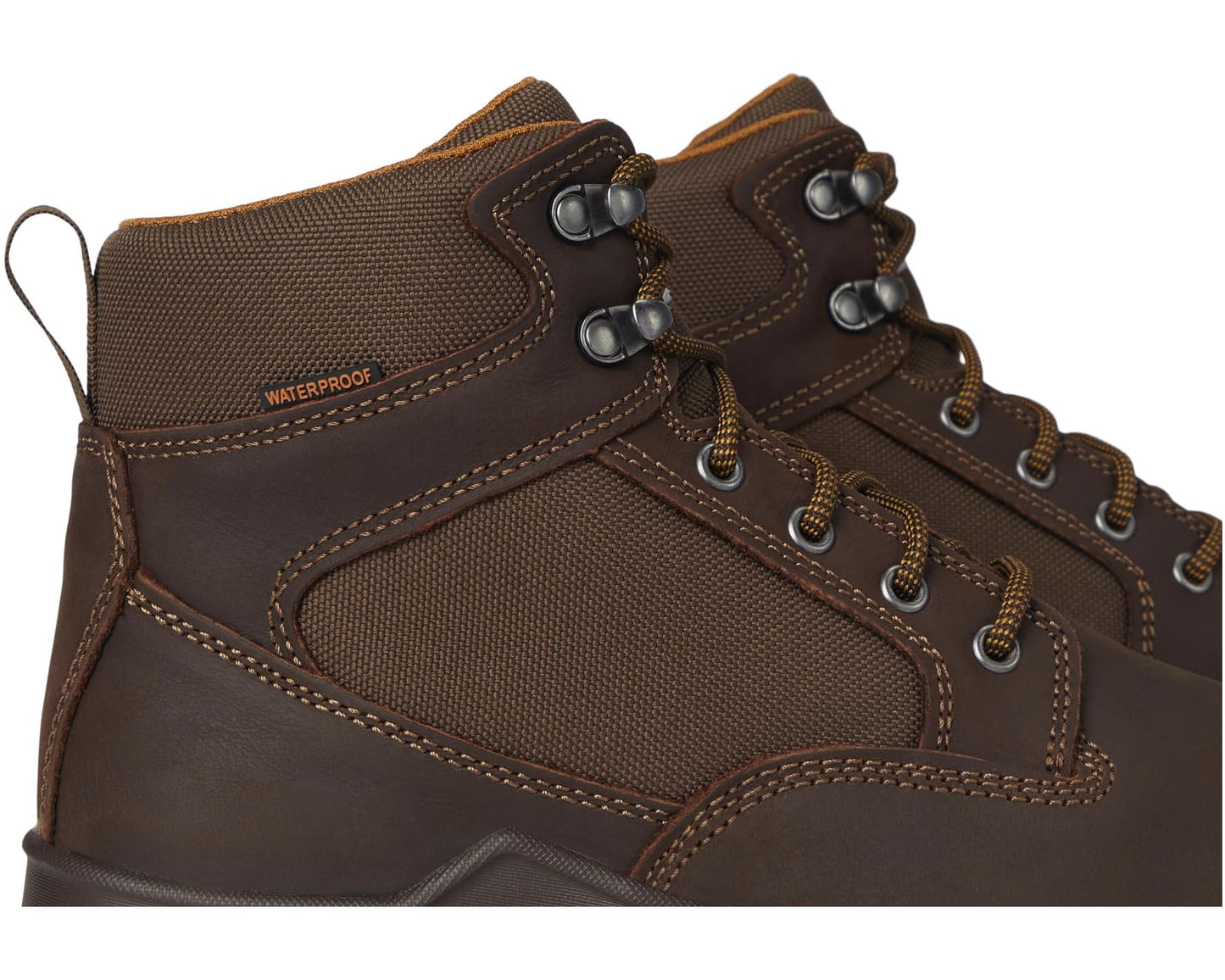 Men's Carhartt Rugged Flex 6 Waterproof Soft Toe Chocolate Brown Oil Tanned