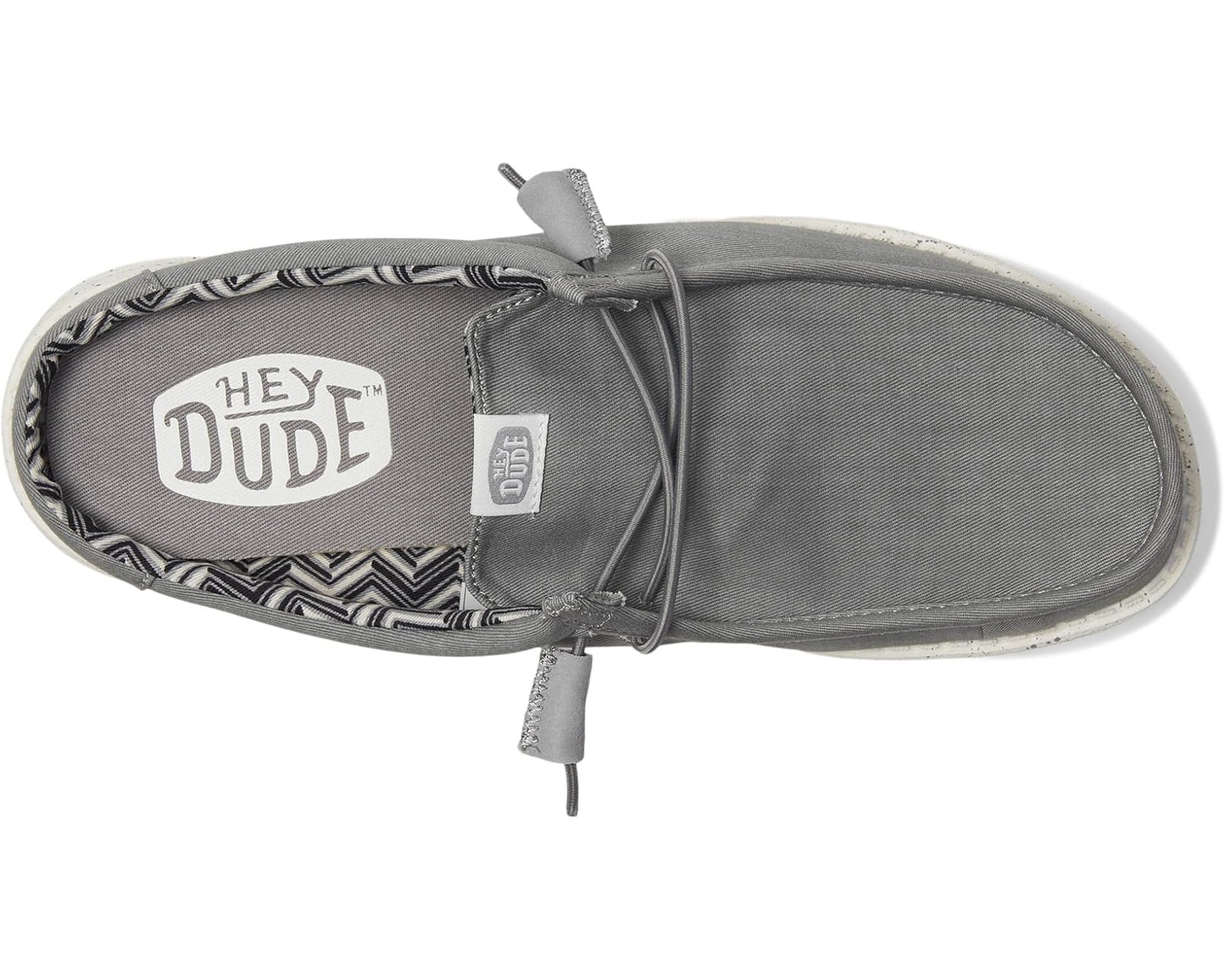 Men's Hey Dude Wally Slip Stretch Canvas Grey