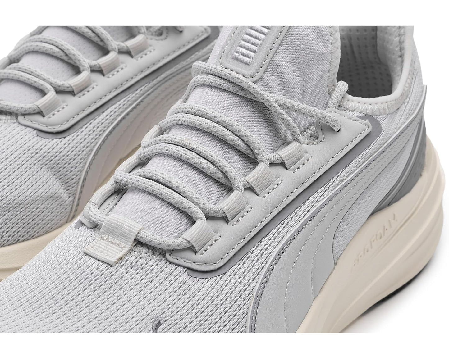 Men's PUMA Darter Pro 2 Running Shoes Feather Gray/Warm White/Gray Echo