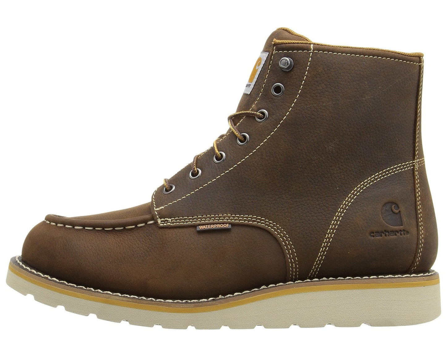 Men's Carhartt 6-Inch Non-Safety Toe Wedge Boot Brown Oil Tanned Leather