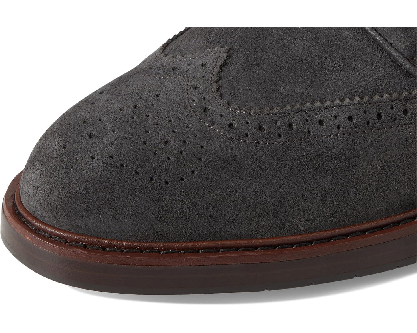 Men's Cole Haan Judson Grand Wingtip Oxfords Raven Suede/Dark Natural