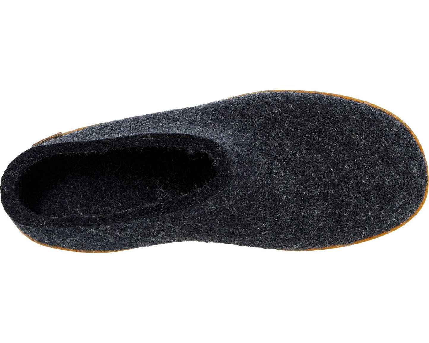Unisex Glerups Wool Slip-On Rubber Outsole Charcoal/Honey Rubber