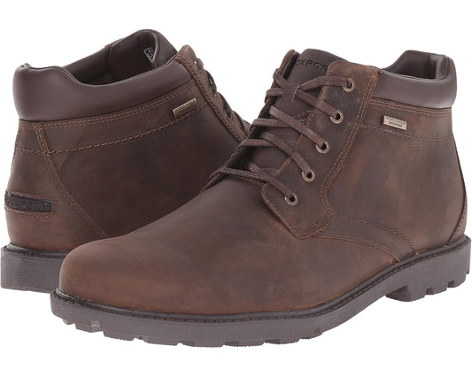 Men's Rockport Storm Surge Water Proof Plain Toe Boots Tan