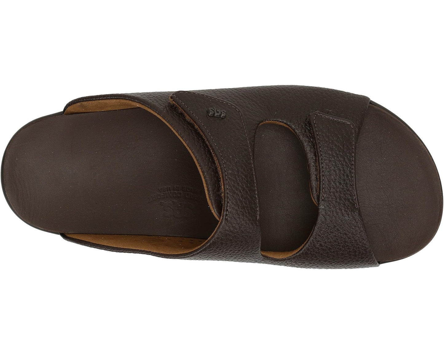 Men's SAS Encore Adjustable Comfort Slide Sandal Brown