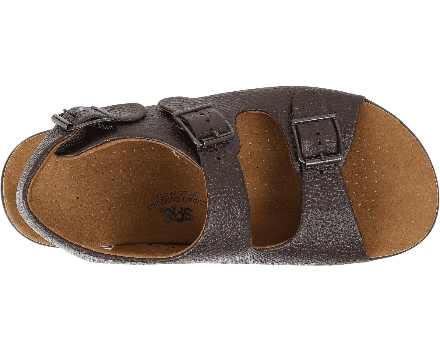 Men's SAS Bravo Adjustable Comfort Sandal Brown