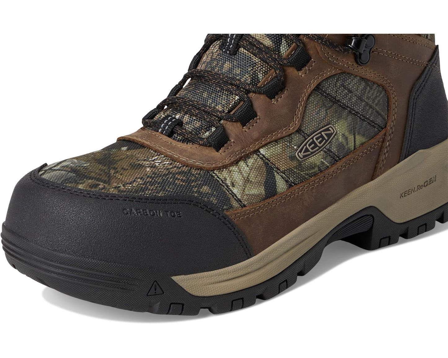Men's KEEN Utility Skokie Waterproof Work Boots (Carbon Toe) Camo/Black