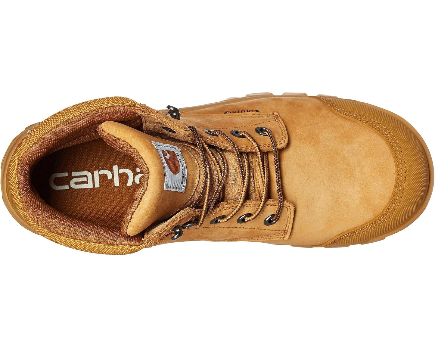 Men's Carhartt 6 Rugged Flex Waterproof Comp Toe Work Boots Wheat Oil Tanned Leather