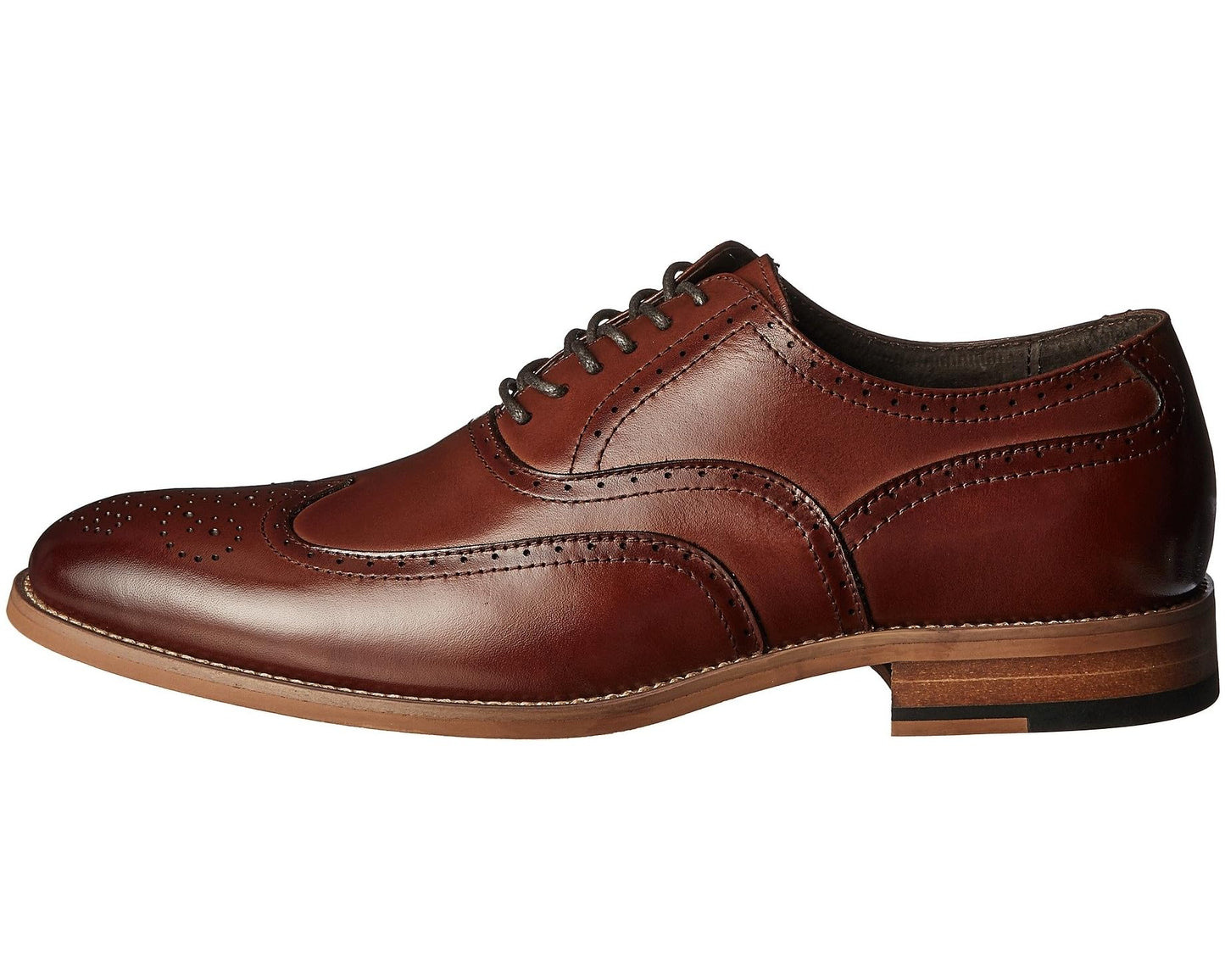 Men's Stacy Adams Dunbar Wingtip Oxford Cognac